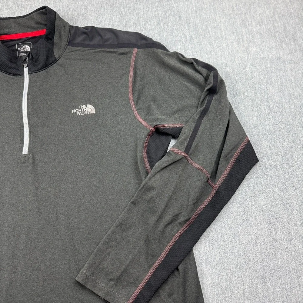 The North Face Shirt Mens XL Gray Flight VaporWick 1/4 Zip Activewear Athletic